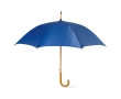 Automatic umbrella with pole, tips and crown of wood, Ø 104 colour blue