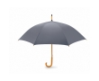 Automatic umbrella with pole, tips and crown of wood, Ø 104 colour grey