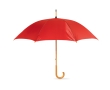 Manual umbrella with pole, tips and crown, Ø 104 colour red