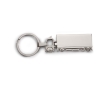 Keyring in the shape of a silver truck for promotions colour silver