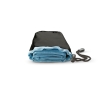 Polyester sports towel in a nylon bag for promotional events colour blue