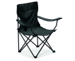 Folding camping chair made of polyester colour black