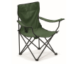 Folding camping chair made of polyester, printed with logo colour dark green