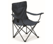 Folding camping chair made of polyester, printed with logo colour navy-blue