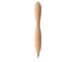 Wooden ballpoint pen in an original design for grip, black ink colour wood