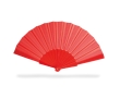 Paper fans in bright colours for summer events, printable colour red