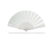 Paper fans in bright colours for summer events, printable colour white