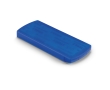 Plastic box with 5 small-format plasters as a promotional item colour transparent blue