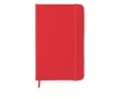 DIN, notebook with soft PU cover and lined paper, A5 colour red