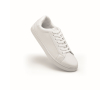 Lightweight synthetic leather slippers, rubber sole  colour white