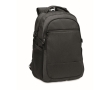 RPET laptop backpack with multiple padded pockets, 15'' colour black