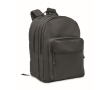 RPET polyester laptop backpack with pockets and padding, 15'' colour black
