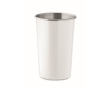 Reusable recycled stainless steel mug, 300ml colour white