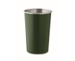 Reusable recycled stainless steel mug, 300ml colour dark green