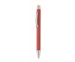 Pen made of recycled paper with blue ink colour red