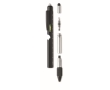 Rotating steel pen with blue ink and multiple functions colour black