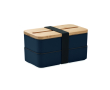 2-tier bread box made of recycled PP with cutlery, 2x400 ml colour navy-blue