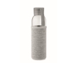 Recycled glass bottle with sleeve and lid, 500 ml colour grey