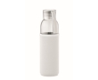 Recycled glass bottle with sleeve and lid, 500 ml colour beige