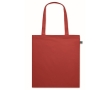 Cotton tote bag with long handles, fairtrade, 140 g/m2 colour red