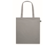 Cotton tote bag with long handles, fairtrade, 140 g/m2 colour grey