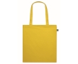 Cotton tote bag with long handles, fairtrade, 140 g/m2 colour yellow