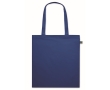 Cotton tote bag with long handles, fairtrade, 140 g/m2 colour royal blue