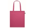 Cotton tote bag with long handles, fairtrade, 140 g/m2 colour fuchsia