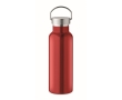 Recycled stainless steel bottle with handle on the lid, 500 ml colour red