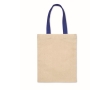 Cotton gift bag with short colored handles, 140 g/m2 colour royal blue