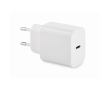 2-pin EU charger with Type-C port for fast charging colour white