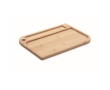 Bamboo food plate with cutlery compartment colour wood
