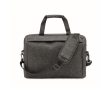 RPET felt laptop briefcase with adjustable strap, 15'' colour dark grey