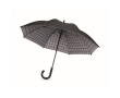 Windproof pongee umbrella with checked interior design, Ø58 colour black
