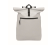 Polyester padded roll top laptop backpack, 15'' colour white