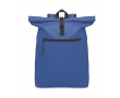 Polyester padded roll top laptop backpack, 15'' colour royal blue