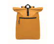 Polyester padded roll top laptop backpack, 15'' colour mustard