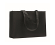 Elongated bag made of RPET with long handles, 80 g/m2 colour black