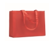 Elongated bag made of RPET with long handles, 80 g/m2 colour red