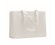 Elongated bag made of RPET with long handles, 80 g/m2 colour white