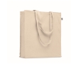 Eco-cotton tote bag with handles and bottom gusset, 220 g/m2 colour beige