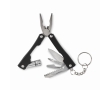 Folding pocket knife with 10 functions and flashlight colour black