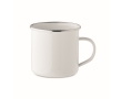 Vintage metal enamel mug for sublimation, 500 ml colour white