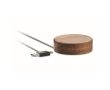 Acacia wood round wireless charging station, 15W colour wood