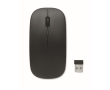 Wireless mouse with rechargeable USB battery and cable colour black