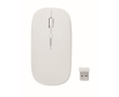Wireless mouse with rechargeable USB battery and cable colour white