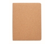 Foldable cork writing folder with notebook, A4 colour beige