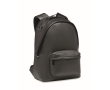 Faux leather laptop backpack with front pocket, 15'' colour black