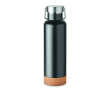 Double-wall stainless steel bottle with cork 500ml colour black