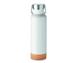 Double-wall stainless steel bottle with cork 500ml colour white